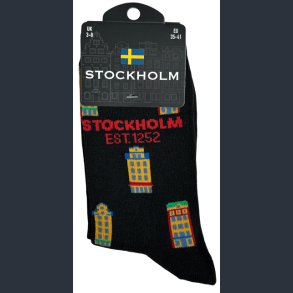 Sock LADY STO Houses Multi Black