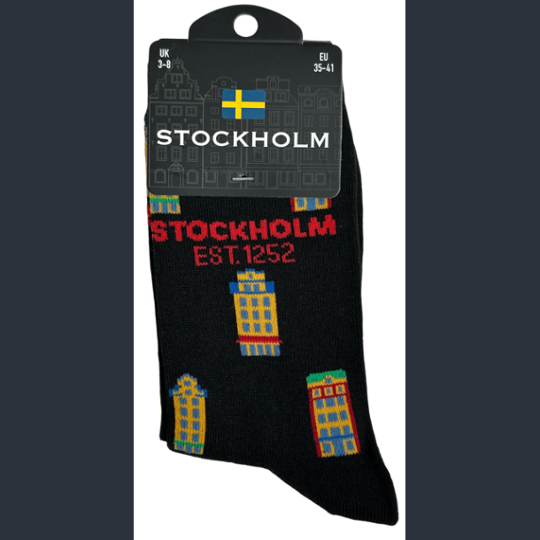 Sock LADY STO Houses Multi Black