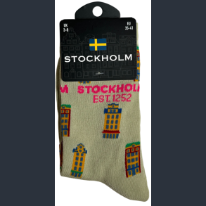 Sock LADY STO Houses Multi Beige