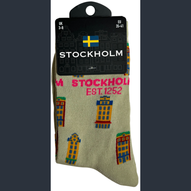 Sock LADY STO Houses Multi Beige