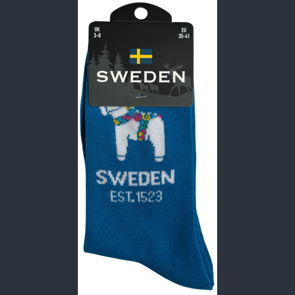 Sock LADY SE Horse Blue/White