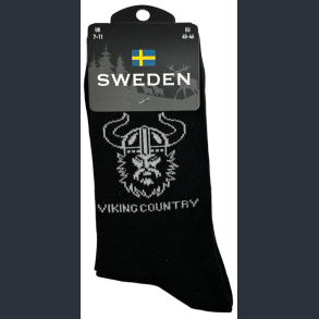 Sock MAN SE Viking Head Black/White