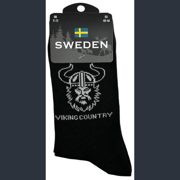 Sock MAN SE Viking Head Black/White