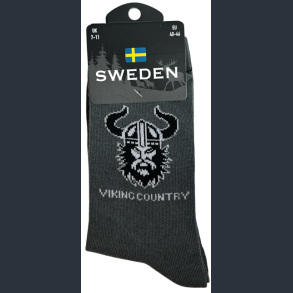 Sock MAN SE Viking Head Grey/White