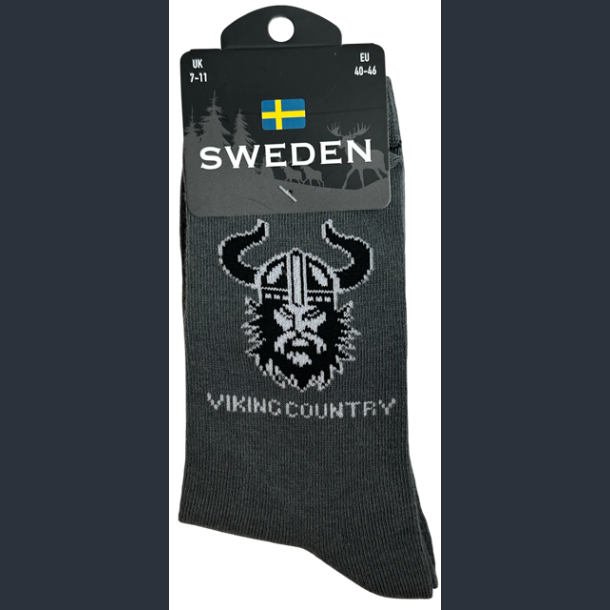 Sock MAN SE Viking Head Grey/White