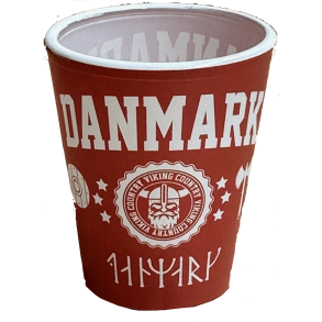 Shotglas DK Viking Red/White