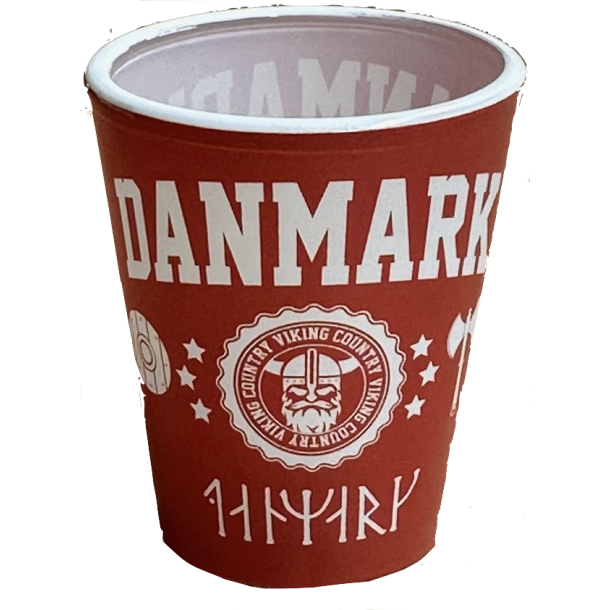 Shotglas DK Viking Red/White