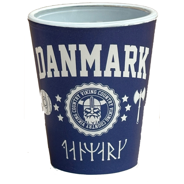 Shotglas DK Viking Blue/White