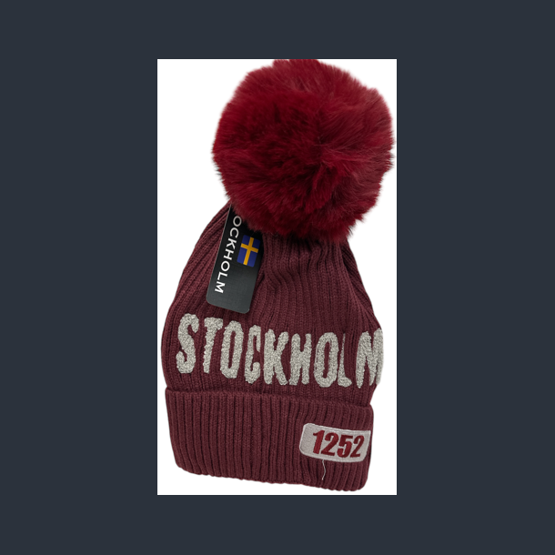 Winterhat STO Pom EST. 1252 Burgundy
