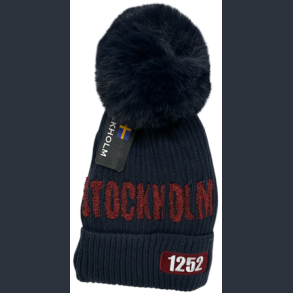 Winterhat STO Pom EST. 1252 Navy