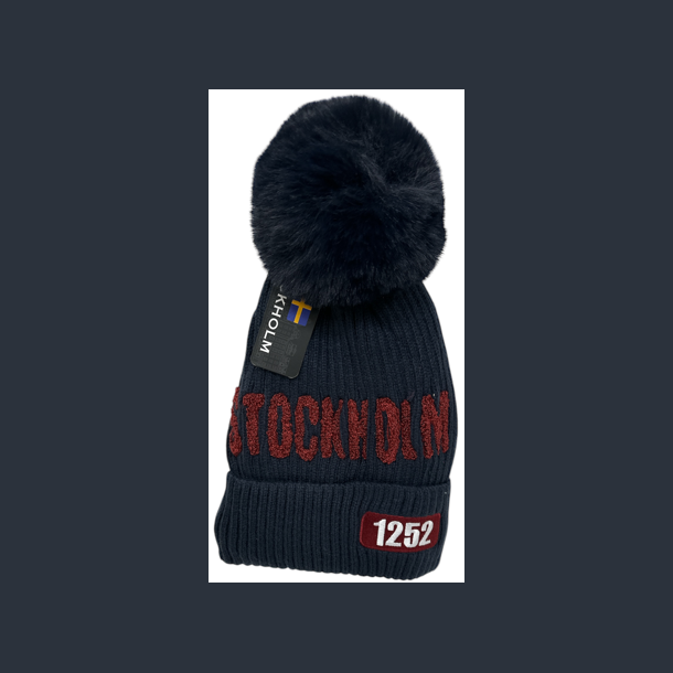 Winterhat STO Pom EST. 1252 Navy