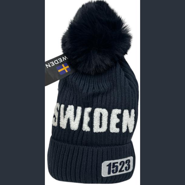 Winterhat SE Pom EST. 1523 Navy/White
