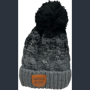 Winterhat SE Pom Knitted Grey/Black