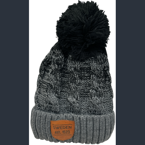 Winterhat SE Pom Knitted Grey/Black