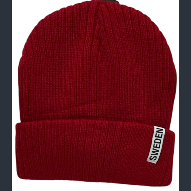 Beanie SE Folded Lines Red