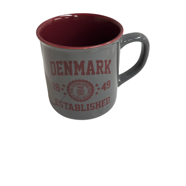 Mug DK EST. Grey/Burgundy