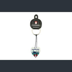 Keychain HAM Heart Light Blue