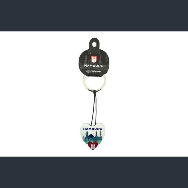 Keychain HAM Heart Light Blue