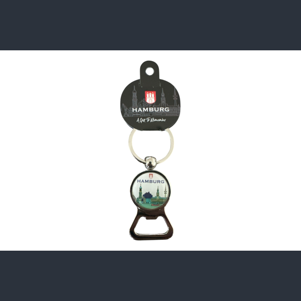 Keychain HAM Round Opener Light Blue