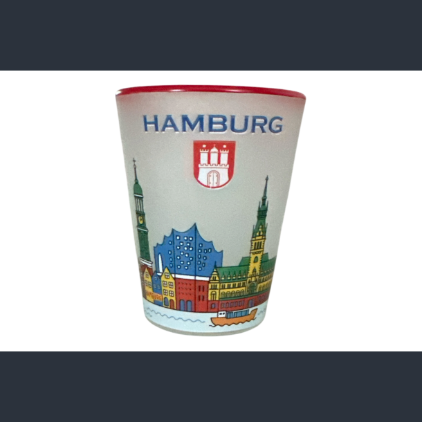 Shotglas HAM City Houses Red 6 cm