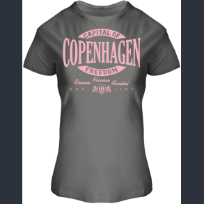 FOX T-Shirt Ladies Fitted Grey Oval Puff CPH